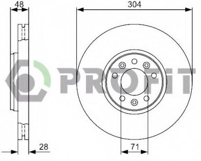 Тормозной диск PROFIT 5010-1615 (фото 1)