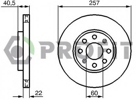 Тормозной диск PROFIT 5010-1304 (фото 1)
