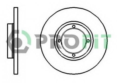 Тормозной диск PROFIT 5010-1076 (фото 1)
