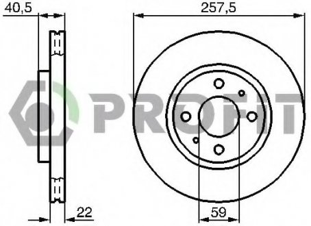 Тормозной диск PROFIT 5010-0762 (фото 1)