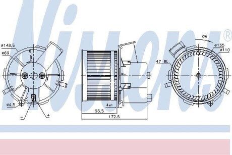 Вентилятор салона NISSENS 87405