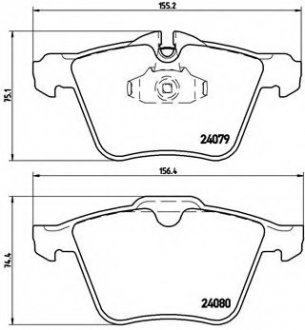 Тормозные колодки BREMBO P36019 (фото 1)