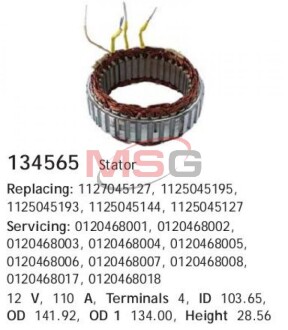 Обмотка генератора CARGO 134565