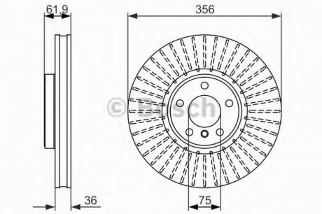 Тормозной диск 986479349 BOSCH 0986479349