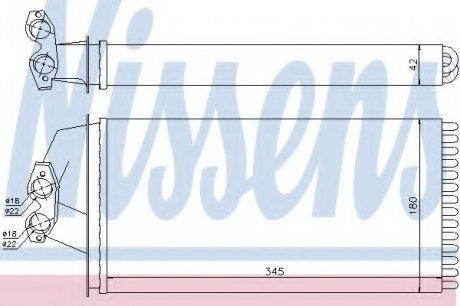 Радиатор печки NISSENS 72036 (фото 1)