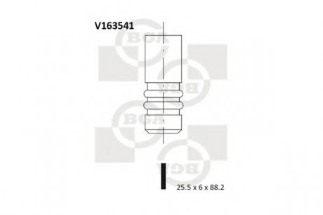 Клапан двигателя BGA V163541 (фото 1)