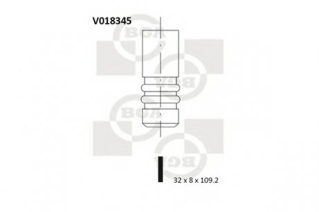 Клапан випуск BGA V018345 (фото 1)