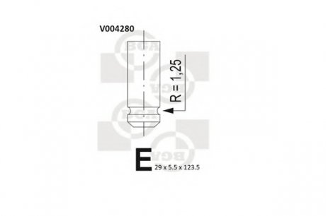 Клапан двигателя BGA V004280 (фото 1)