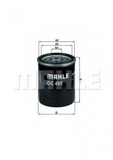 Масляный фильтр MAHLE MAHLE\KNECHT OC495