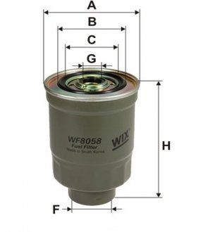 Фільтр палива FILTERS WIX WF8058 (фото 1)
