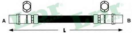 Шланг гальмівний гідравлічний LPR 6T47854 (фото 1)
