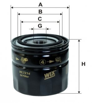 Масляный фильтр WIX WL7214 (фото 1)