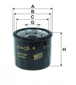 Масляный фильтр WIX WL7200 (фото 1)