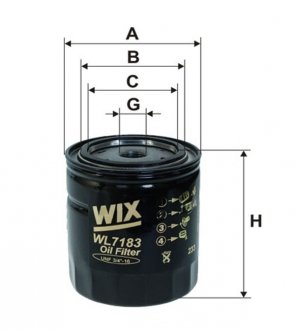 Фільтр оливний WIX WL7183 (фото 1)