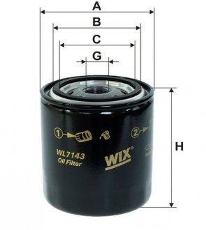 Масляный фильтр WIX WL7143 (фото 1)