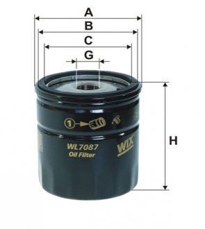 Фільтр оливний WIX WL7087 (фото 1)