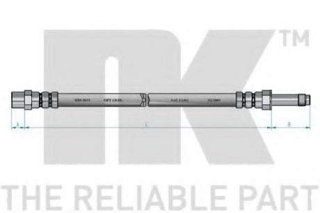Шланг тормозной NK 851516