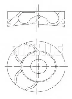 Поршень MAHLE MAHLE\KNECHT 00101 00 (фото 1)
