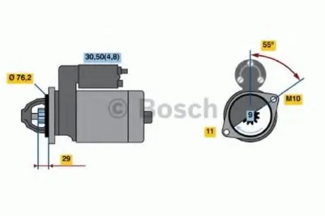 Стартер 1138001 BOSCH 0001138001 (фото 1)