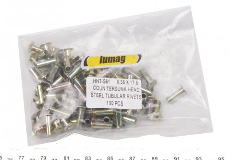 Заклёпки накладок колодок тормозных 6.35x17.5 L-11 к-кт 100 шт LUMAG HNT-S 61 (фото 1)