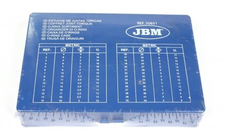 Набор уплотнительных колец метрических 386 шт JBM 50651