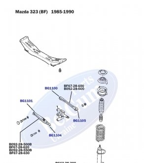 Сайлентблок важеля (заднього/ззовні) Mazda 323 85-93 (поперечного) BELGUM PARTS BG1104