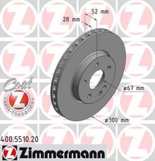 Тормозной диск ZIMMERMANN 400.5510.20