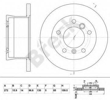 Тормозной диск BRECK BR 359 VA100 (фото 1)
