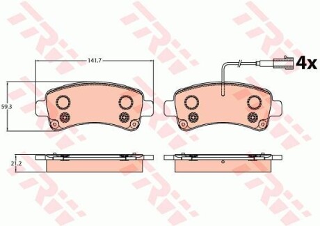 Тормозные колодки TRW TRW GDB2106