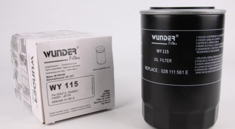 Фільтр масляний Audi/VW FILTER WY 115 WUNDER WY-115 (фото 1)