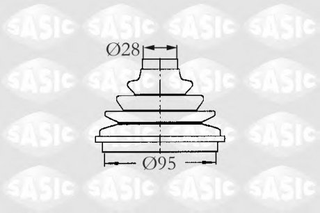 Ремонтний комплект пильника шруса з елементами монтажу SASIC 2933003