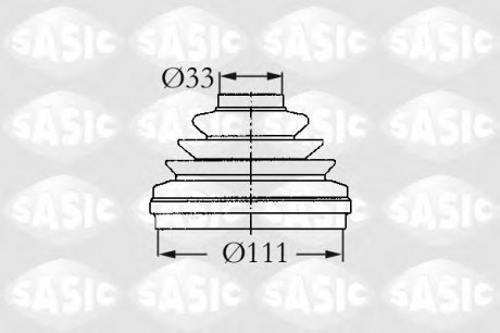 Ремонтний комплект пильника шруса з елементами монтажу SASIC 2933993