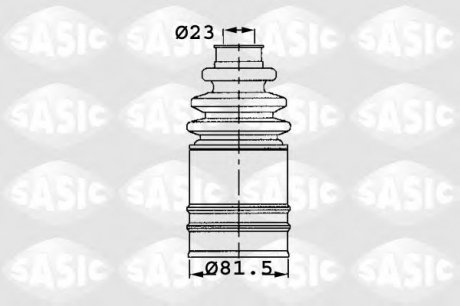 Ремонтний комплект пильника шруса з елементами монтажу SASIC 1904006 (фото 1)