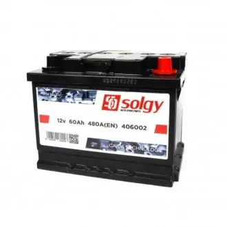 Акумулятор 60 Ач-R 12 B SOLGY 406002