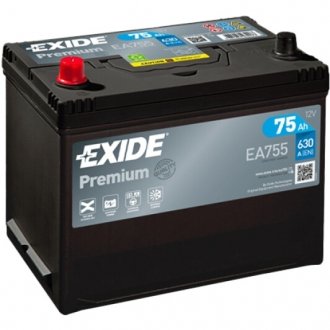 Акумулятор 6 CT-75-L Premium EXIDE EA755 (фото 1)