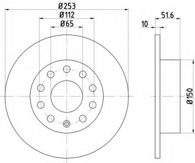 Тормозной диск TEXTAR 92120903 / 98200 1209 0 1 PRO (фото 1)