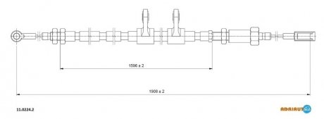Трос гальмівний FIAT Jumper III p. 3000/3000 Fap m ADRIAUTO 11.0224.2 (фото 1)