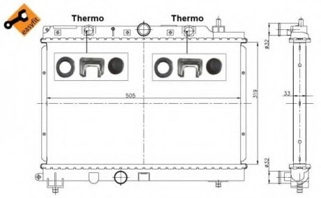 Радиатор охлаждения двигателя NRF 55305 (фото 1)
