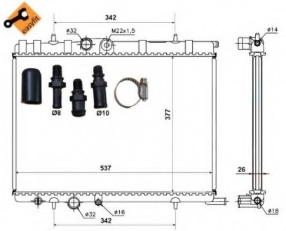 Радіатор NRF 50440