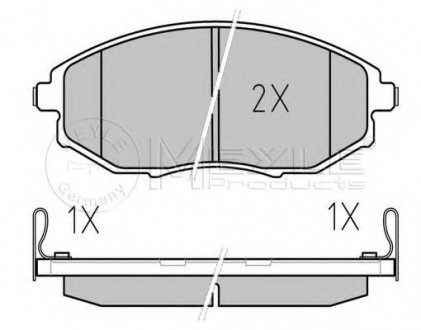 Колодки гальмівні (передні) Chevrolet Epica 2.0-2.5D 05- MEYLE 025 248 6417/W