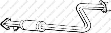 Выхлопная труба средний BOSAL 163-435 (фото 1)