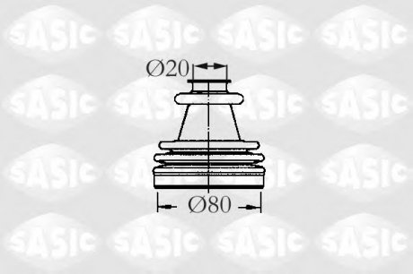 Ремонтний комплект пильника шруса з елементами монтажу SASIC 2933773 (фото 1)