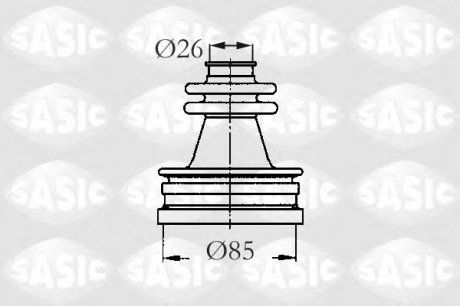 Ремонтний комплект пильника шруса з елементами монтажу SASIC 2873723