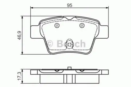 Тормозные колодки 986495092 BOSCH 0986495092 (фото 1)