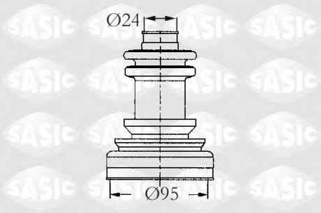 Ремонтний комплект пильника шруса з елементами монтажу SASIC 2933423 (фото 1)