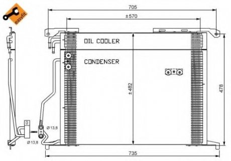 Радиатор кондиционера NRF 35578