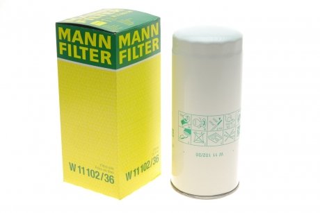 Фільтр масляний -FILTER W 11 102/36 MANN (Манн) W 11102/36 (фото 1)