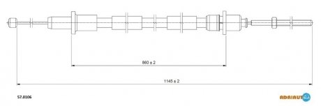 Трос зчеплення ADRIAUTO 57.0106