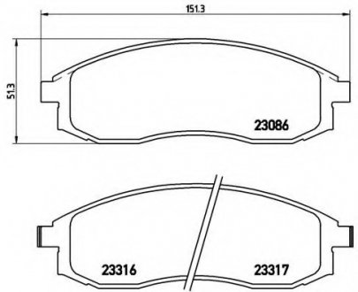 Тормозные колодки BREMBO P54037 (фото 1)