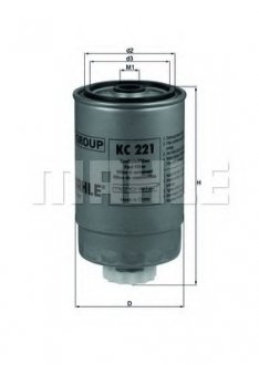 Фільтр палива ORIGINAL MAHLE\KNECHT KC221 (фото 1)